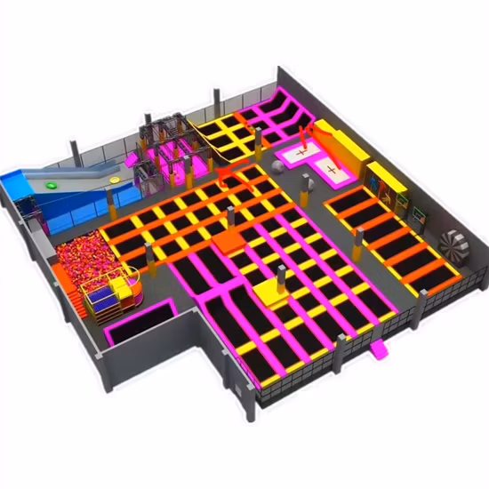 Acessórios de jogos para equipamentos de playground usados ​​para adultos, Sky Zone, para crianças grandes, acessórios de ginástica comercial, trampolim interno, parque de música para venda