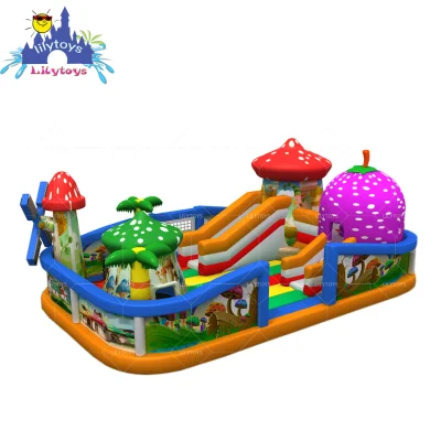 Lilytoys Big Inflável Parque de Diversões Trampolim Parque Fun City Bouncer Jogos para Crianças